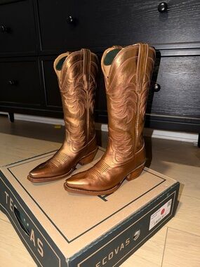 Tecovas Copper Metallic Western Boots